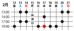 東京公演日程表