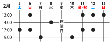 東京公演日程表